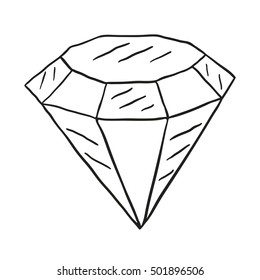 Doodle style diamond or wealth icon illustration in vector format suitable for web, print, or advertising use.