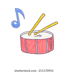 doodle style drummer icon