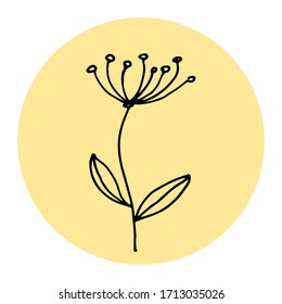 Flores estilo Doodle. Crean el estado de ánimo de la fiesta y la primavera. Adecuado para decorar postales.