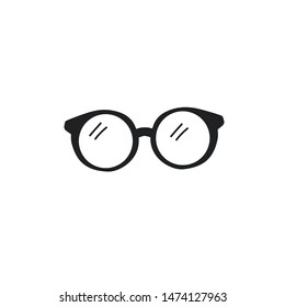 Doodle style glasses. Vector hand drawn illustration. Eyeglasses on white background