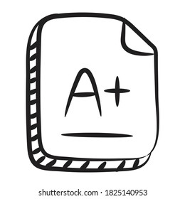 Doodle style of grade sheet, result report sheet