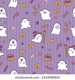 padrão de ilustração estilo doodle Halloween