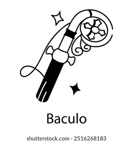 A doodle style icon of baculo