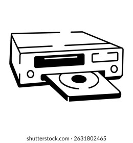 Um ícone de estilo de rabiscar do reprodutor de CDsName
