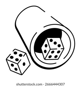 Ein Doodle-Stil-Symbol, das ein goldenes Lotto-Spiel bezeichnet 

