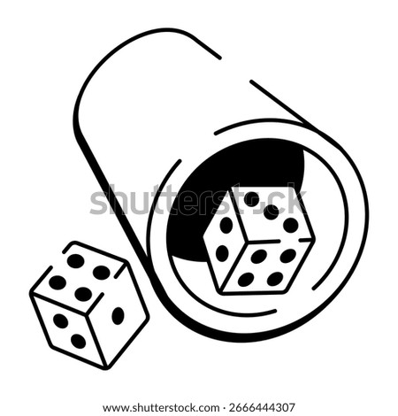 A doodle style icon denoting a golden lotto game 
