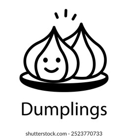 Un icono de estilo doodle de albóndigas 