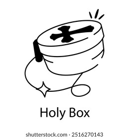 A doodle style icon of holy box