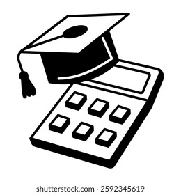 A doodle style icon of math degree 