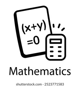 Um ícone de estilo rabiscar da matemática