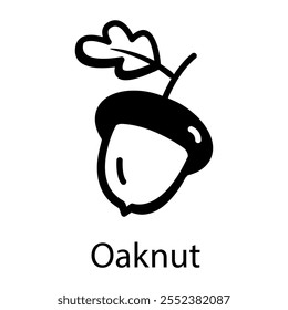 A doodle style icon of oaknut 