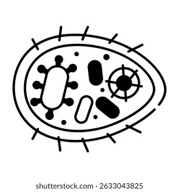 A doodle style icon of parietal cell
