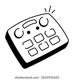 Un icono de estilo de doodle que representa la almohadilla de batería
