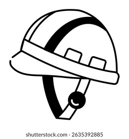 A doodle style icon of safety helmet
