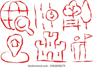 Doodle style Icon Set