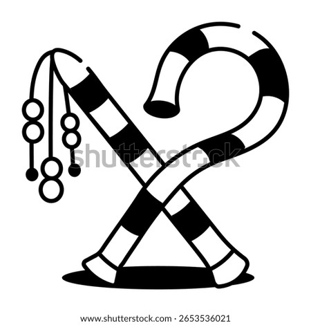 A doodle style icon showing ancient crook
