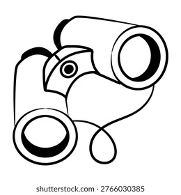 Значок в стиле Doodle с биноклем