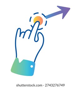 A doodle style icon showing flick