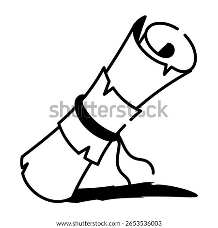 A doodle style icon showing old papyrus
