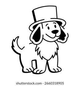 Um ícone de estilo de rabiscar mostrando o filhote
