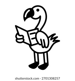 Um ícone de estilo de rabiscar mostrando a leitura

