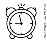 A doodle style icon showing a wall clock.