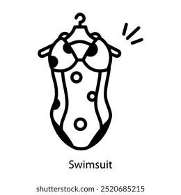 A doodle style icon of swimsuit 