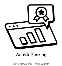 A doodle style icon of website ranking 