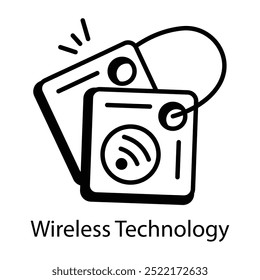 A doodle style icon of wireless technology 