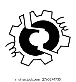A doodle style illustration depicting joint effort

