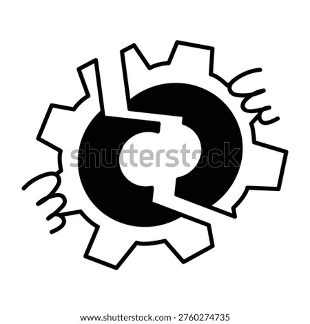 A doodle style illustration depicting joint effort
