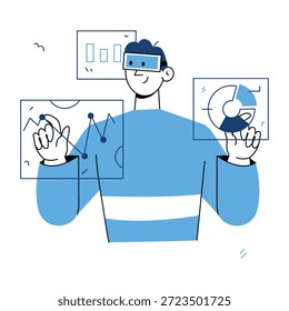 Una ilustración de estilo doodle que representa un dato visual