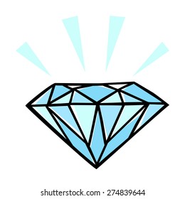 Doodle style illustration of a diamond