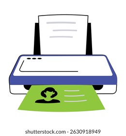A doodle style illustration of document printing
