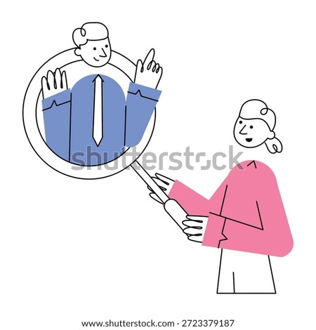 A doodle style illustration showing candidate
