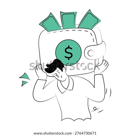 Doodle style illustration showing debt burden

