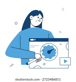 Uma ilustração de estilo de rabiscar mostrando uma otimização
