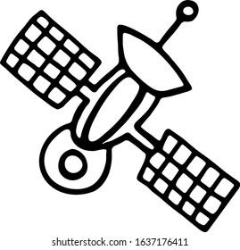 Doodle style international space station for thematic design.
