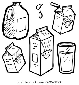 Doodle style milk 