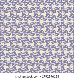 Doodle style pattern with abstract decorative elements made of broken and crooked lines. Tile design. Textile print.