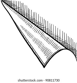Doodle style peeling corner tab, sticker or background in vector format