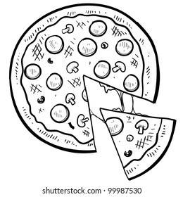 Pizza Drawing Images Stock Photos Vectors Shutterstock