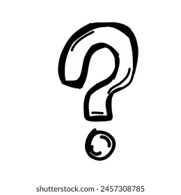 doodle style question mark sketch, hand drawn. for concept design.