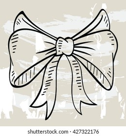 Doodle of style ribbon 