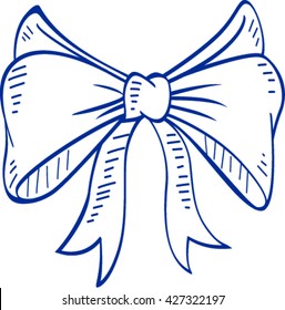 Doodle of style ribbon 