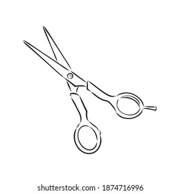 Doodle style scissors illustration. Scissors vector sketch illustration