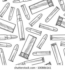 Doodle style seamless bullets background illustration in vector format