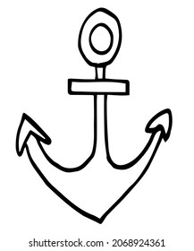 Doodle Style Ships Anchor Illustration Vector Stock Vector (Royalty ...