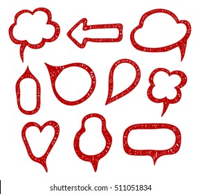 Doodle Style Speech Bubbles