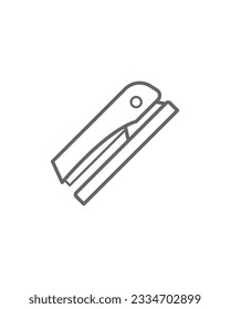 Doodle Style Stapler Icon, Hand Drawn Art Stapler Stock Illustration